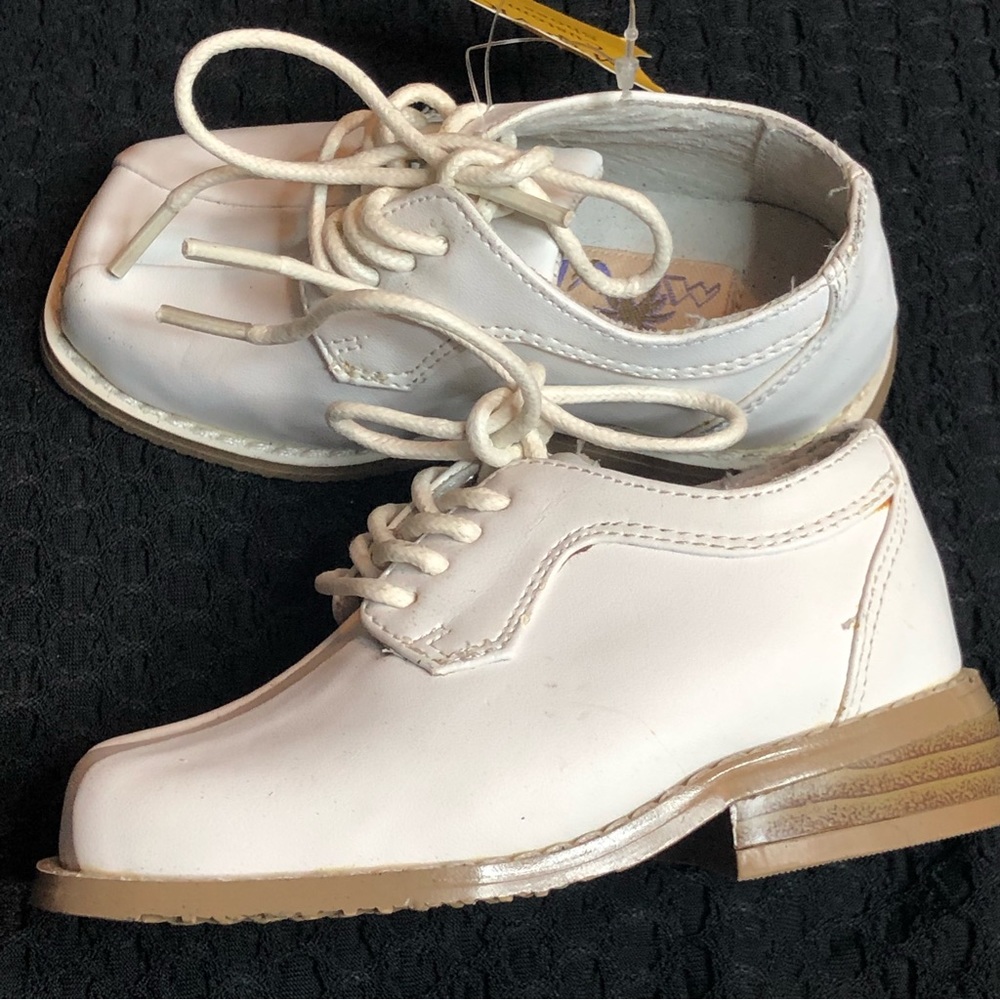 Mi Vice white leather dress baby shoes